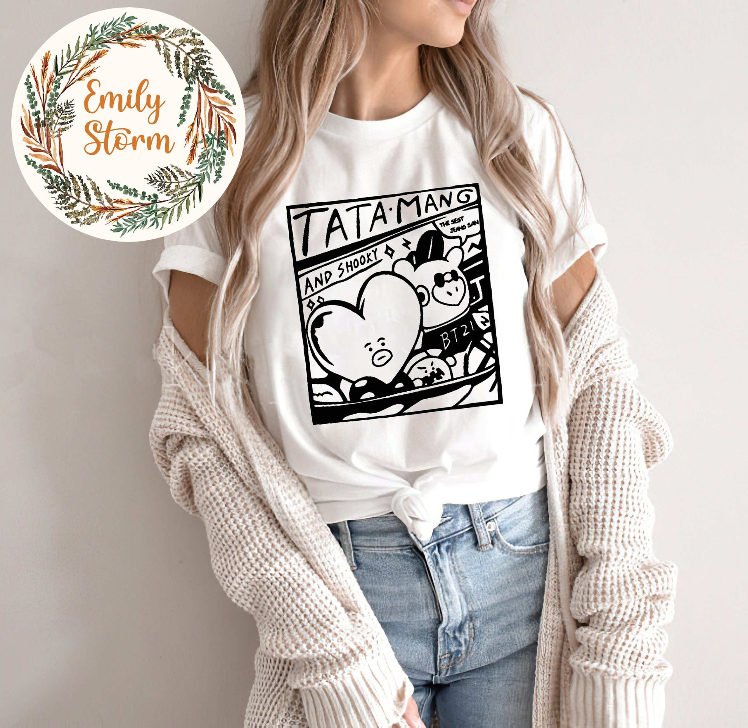 Bt21 Tata Mang Bts Group Bangtan Boys Members Unisex T-Shirt Bt21 Tata Mang Bts Group Bangtan Boys Members Unisex T-Shirt