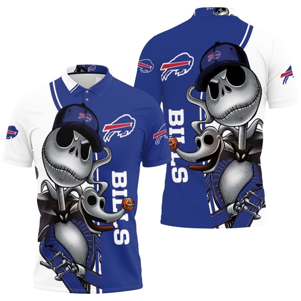 Buffalo Bills Jack Skellington And Zero Polo Shirt All Over Print Shirt 3d T-shirt Buffalo Bills Jack Skellington And Zero Polo Shirt All Over Print Shirt 3d T-shirt