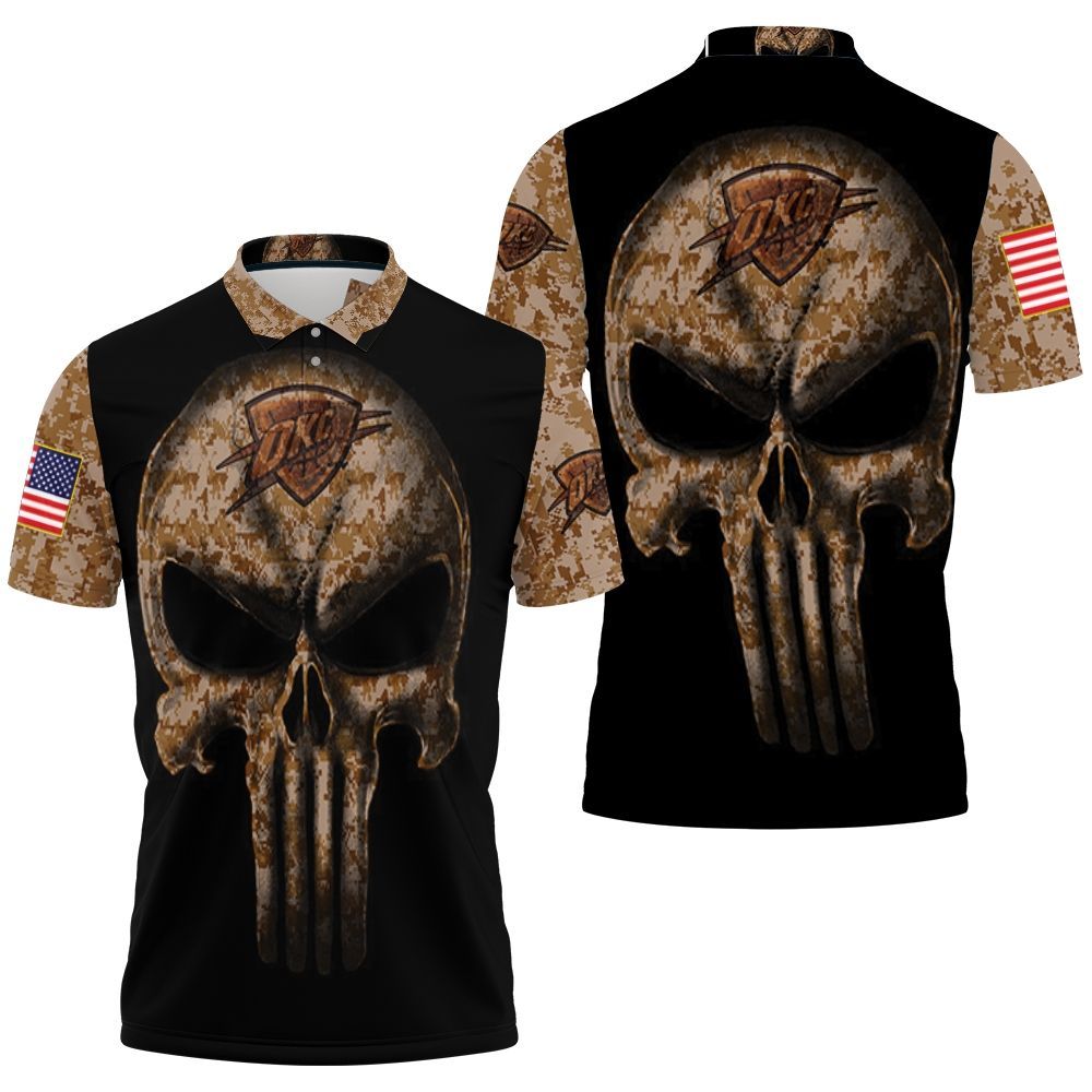 Camouflage Skull Oklahoma City Thunder American Flag Polo Shirt All Over Print Shirt 3d T-shirt Camouflage Skull Oklahoma City Thunder American Flag Polo Shirt All Over Print Shirt 3d T-shirt