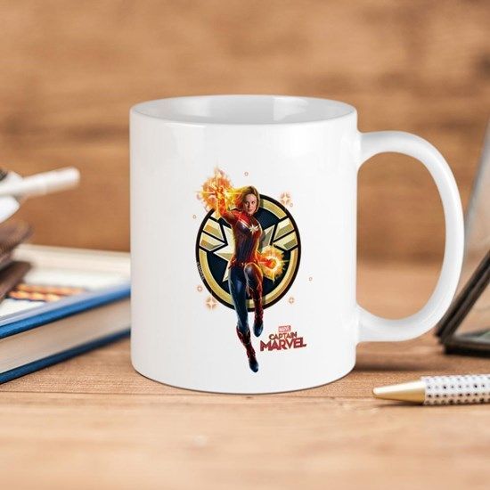 Captain Marvel Photon Fists Premium Sublime Ceramic Coffee Mug White Captain Marvel Photon Fists Premium Sublime Ceramic Coffee Mug White