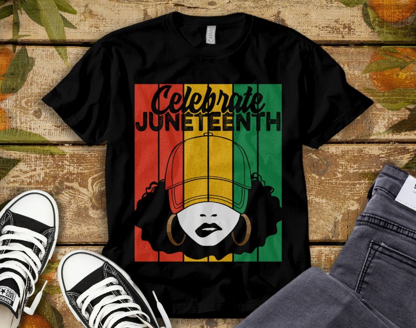 Celebrate Juneteenth Black Pride Afro Woman Independence Day T-Shirt Celebrate Juneteenth Black Pride Afro Woman Independence Day T-Shirt