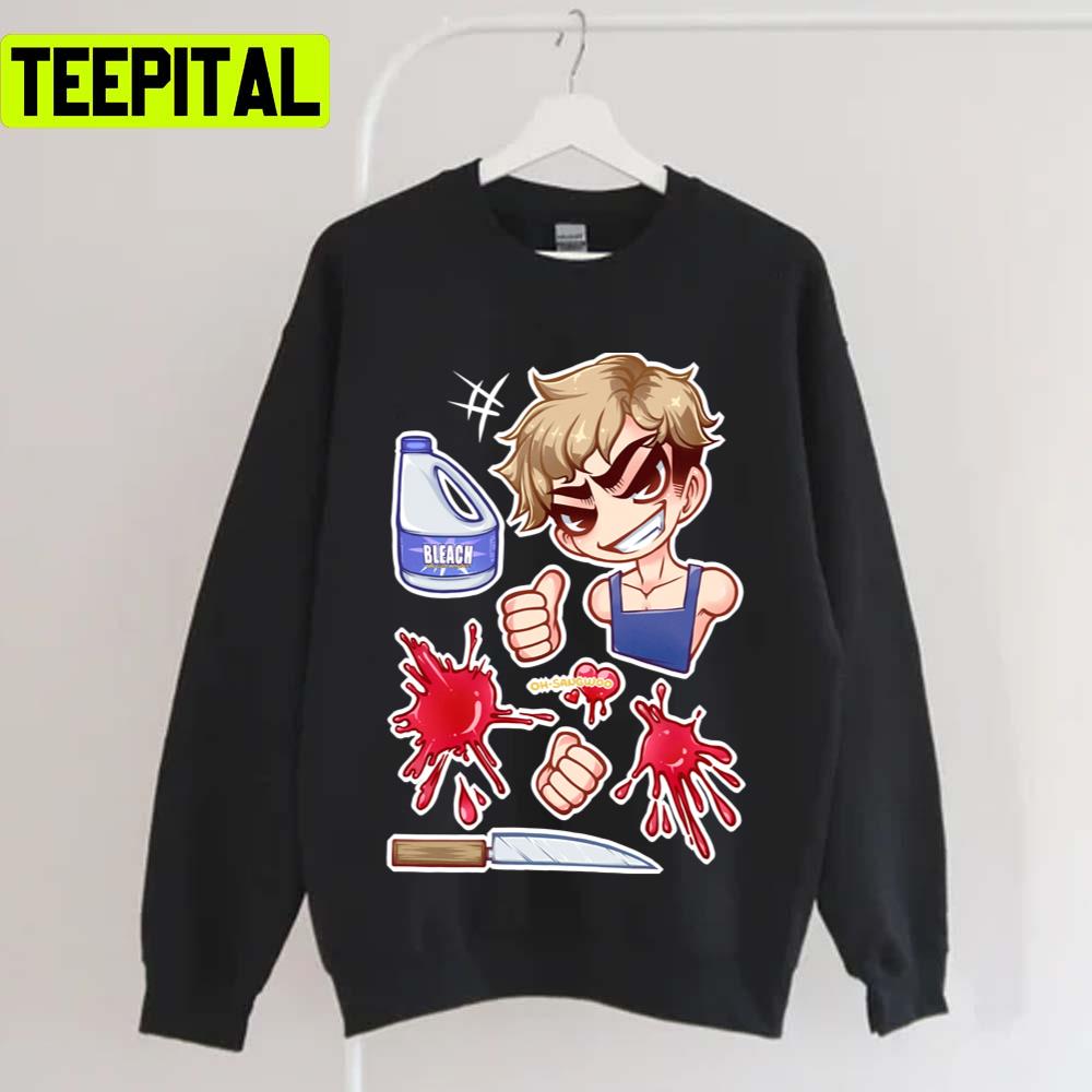 Chibi Art Of Sangwoo Cleanup Killing Stalking Unisex T-Shirt Chibi Art Of Sangwoo Cleanup Killing Stalking Unisex T-Shirt