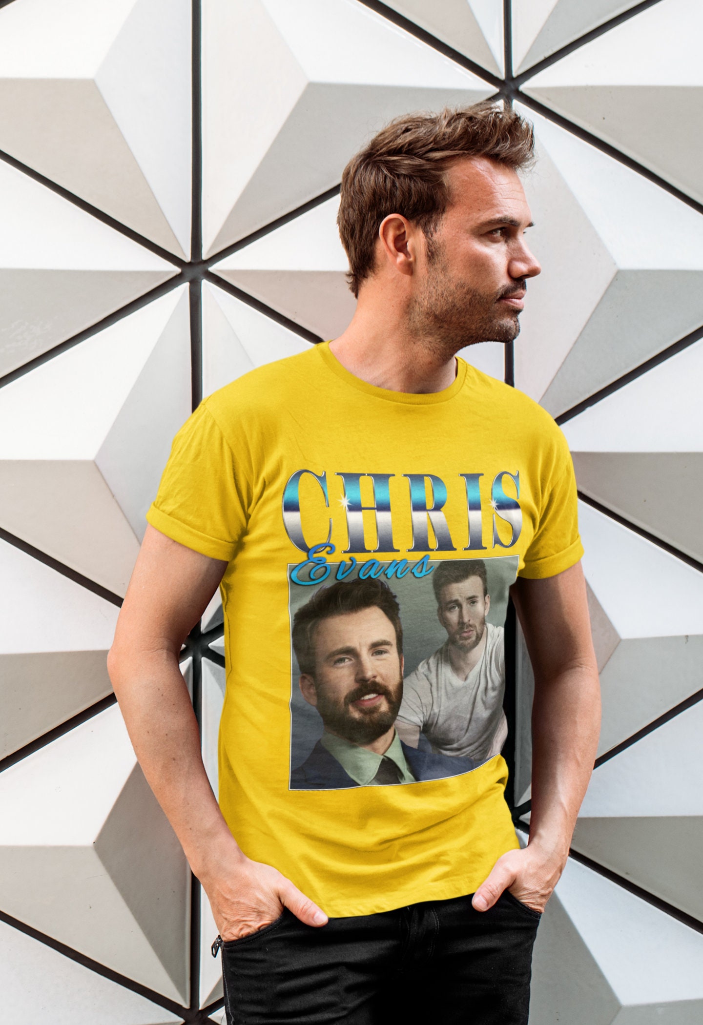 Chris Evans Marvel Captain America Vintage Art Unisex T-Shirt Chris Evans Marvel Captain America Vintage Art Unisex T-Shirt