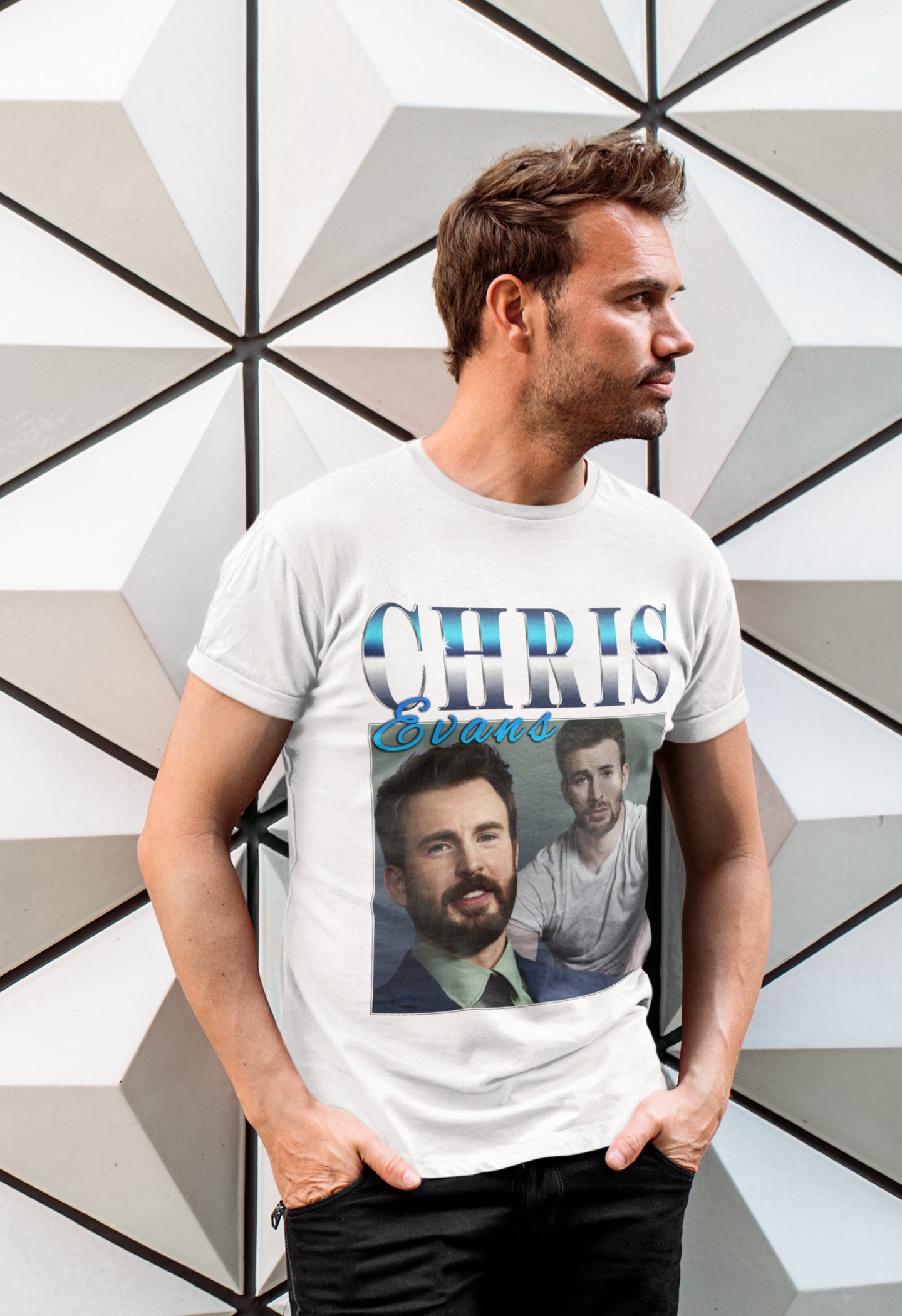 Chris Evans Marvel Captain America Vintage Art Unisex T-Shirt Chris Evans Marvel Captain America Vintage Art Unisex T-Shirt