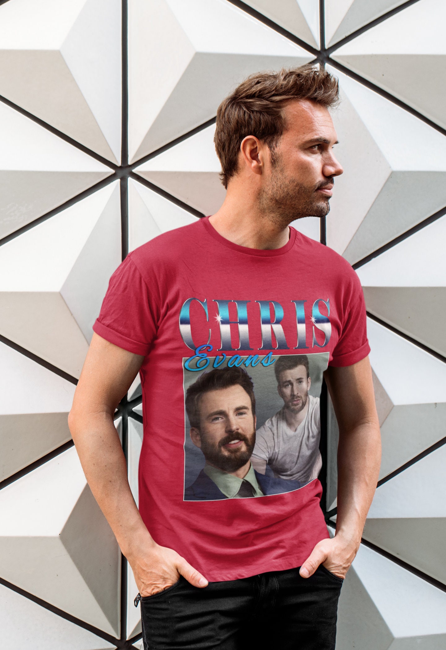 Chris Evans Marvel Captain America Vintage Art Unisex T-Shirt Chris Evans Marvel Captain America Vintage Art Unisex T-Shirt