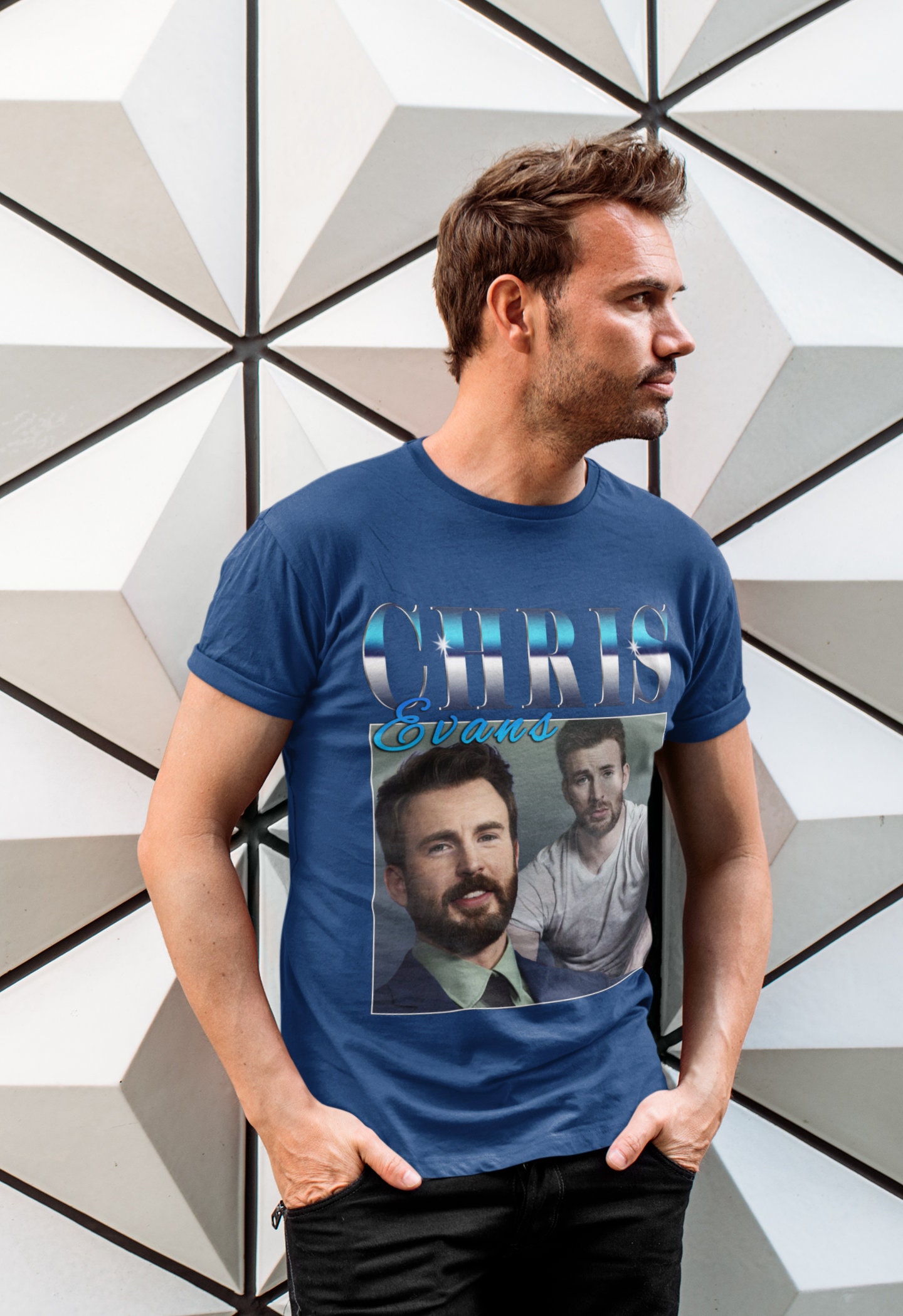 Chris Evans Marvel Captain America Vintage Art Unisex T-Shirt Chris Evans Marvel Captain America Vintage Art Unisex T-Shirt