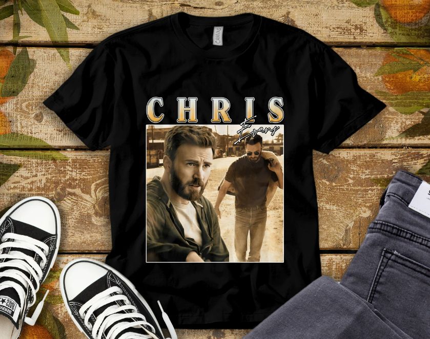 Chris Evans Portrait Graphic Poster Captain America Marvel Shirt Chris Evans Portrait Graphic Poster Captain America Marvel Shirt