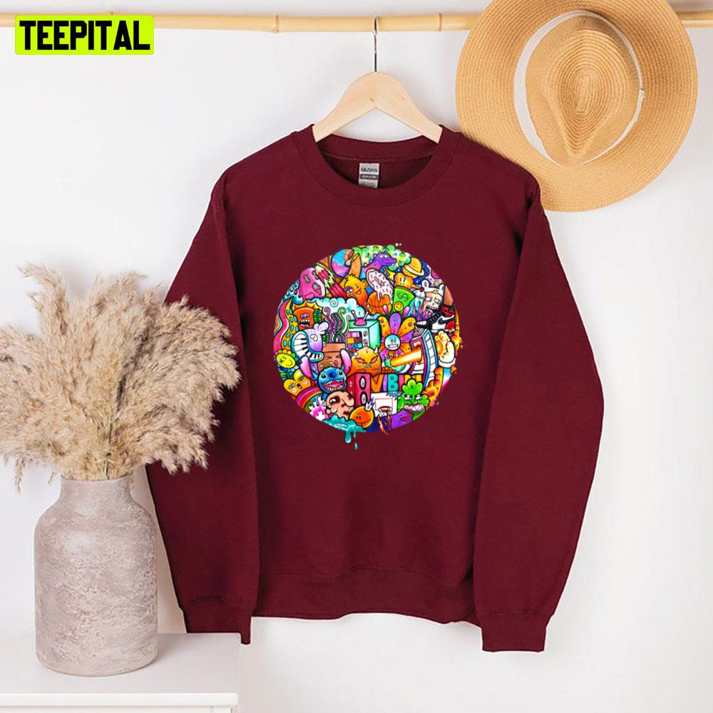 Circle Doodle Art Unisex Sweatshirt Circle Doodle Art Unisex Sweatshirt