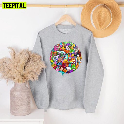 Circle Doodle Art Unisex Sweatshirt