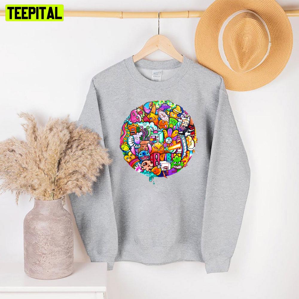 Circle Doodle Art Unisex Sweatshirt Circle Doodle Art Unisex Sweatshirt