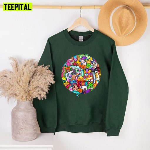 Circle Doodle Art Unisex Sweatshirt