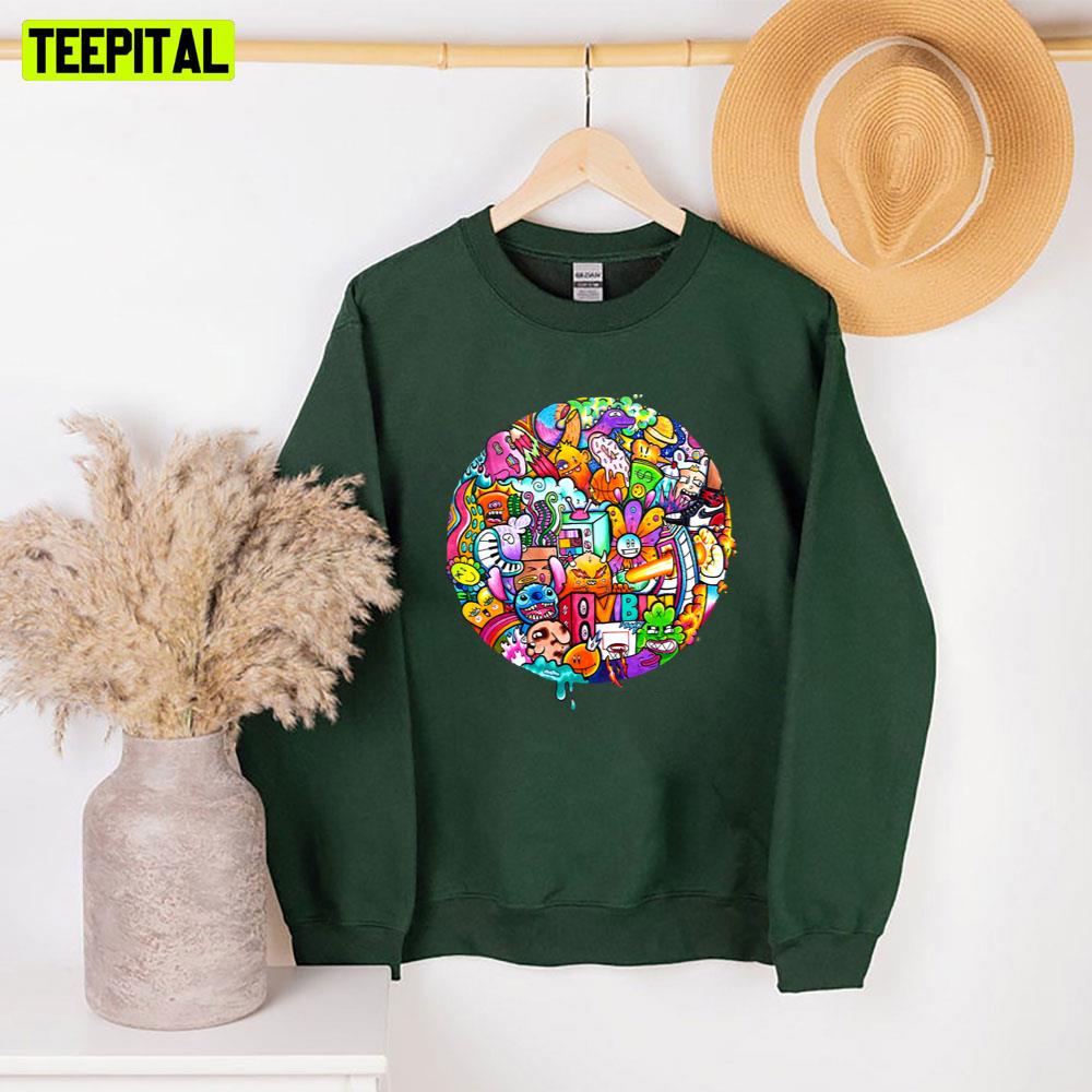 Circle Doodle Art Unisex Sweatshirt Circle Doodle Art Unisex Sweatshirt