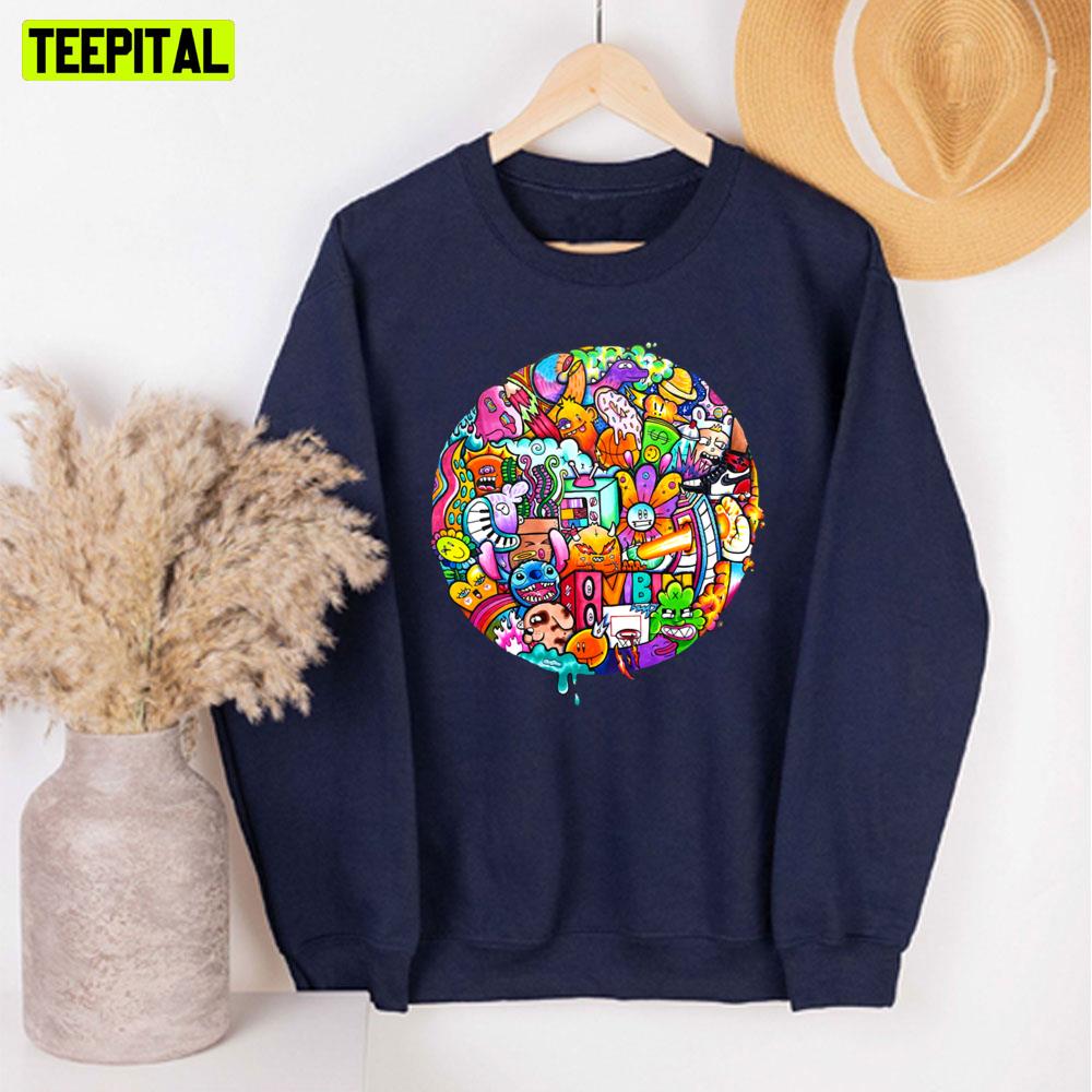 Circle Doodle Art Unisex Sweatshirt Circle Doodle Art Unisex Sweatshirt