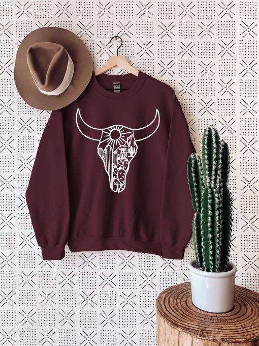 Cow Skull Desert Unisex Sweatshirt
