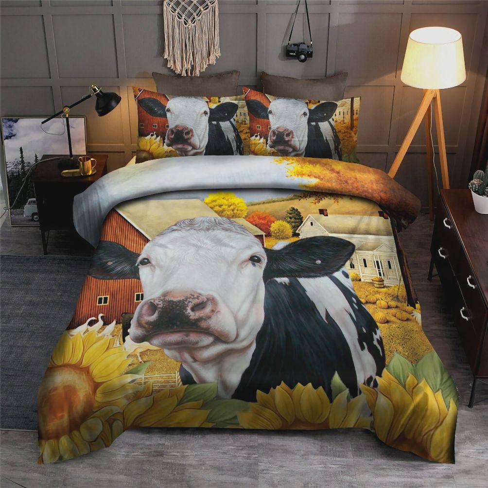 Cow With Farm Life Bedding Set Cow With Farm Life Bedding Set