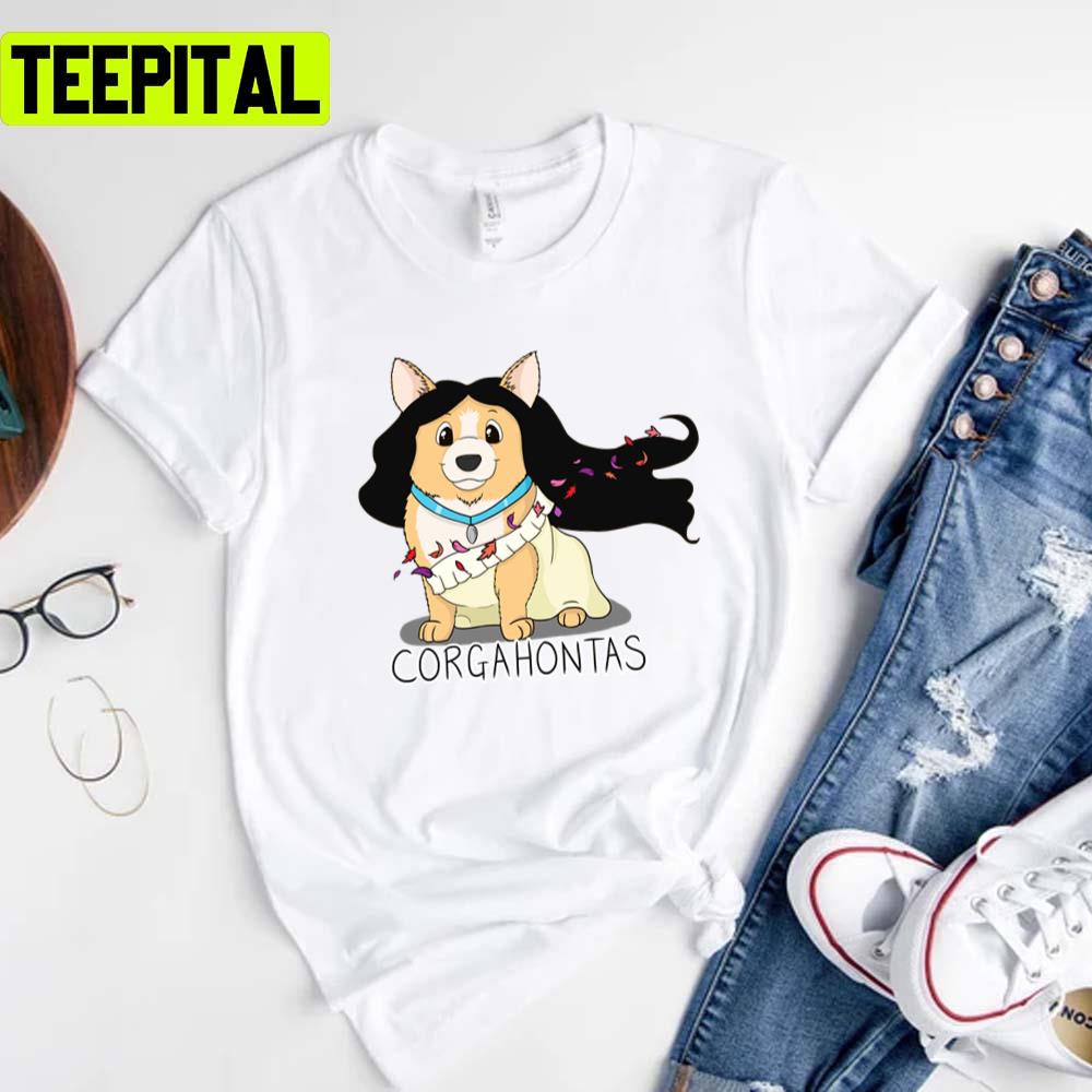 Cute Art Corgahontas Pugahontas Unisex T-Shirt Cute Art Corgahontas Pugahontas Unisex T-Shirt