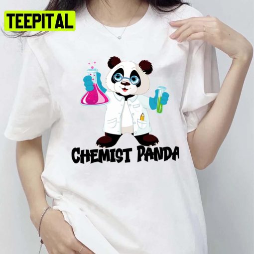Cute Chemistry Panda Graphic Art Unisex T-Shirt