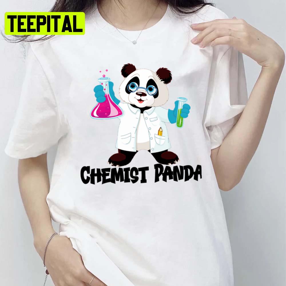 Cute Chemistry Panda Graphic Art Unisex T-Shirt Cute Chemistry Panda Graphic Art Unisex T-Shirt