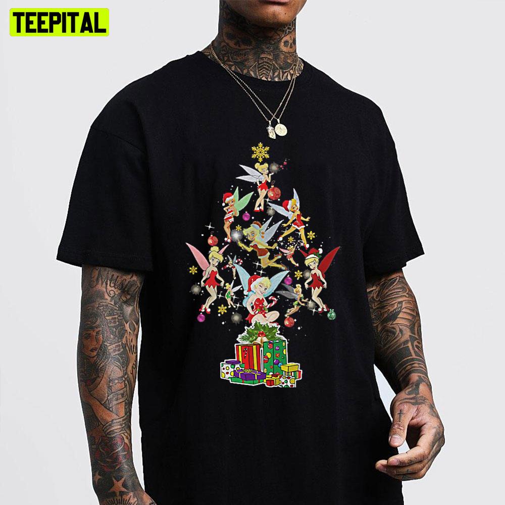 Cute Fairy Christmas Tree Tinker Bell Unisex T-Shirt Cute Fairy Christmas Tree Tinker Bell Unisex T-Shirt