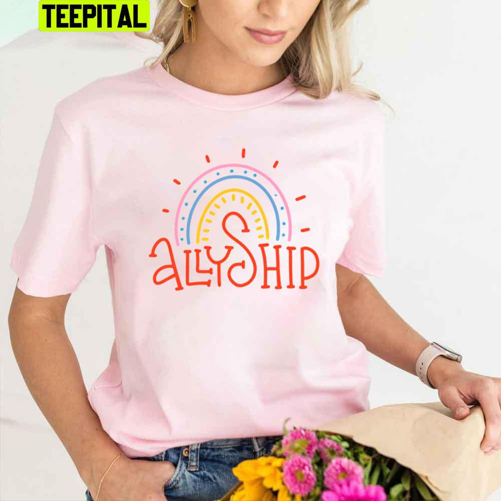 Cute Rainbow Pride Allyship Pride Month Unisex T-Shirt Cute Rainbow Pride Allyship Pride Month Unisex T-Shirt