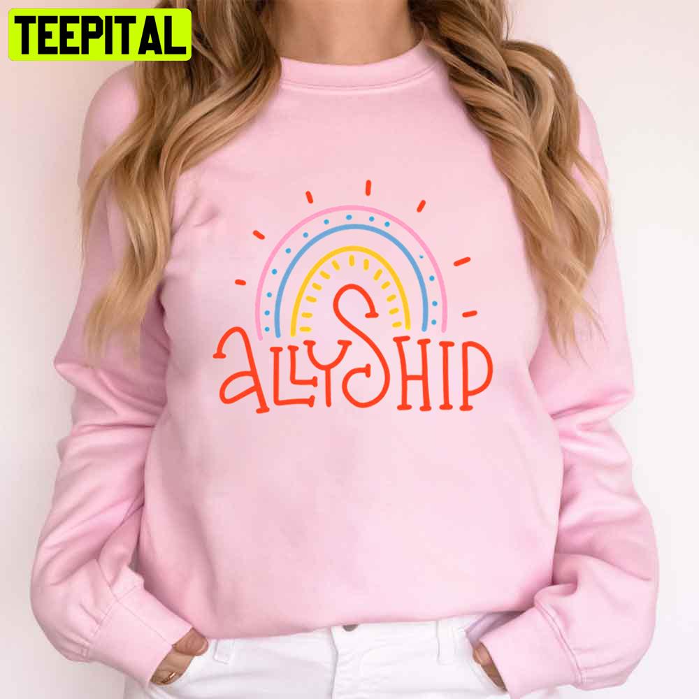 Cute Rainbow Pride Allyship Pride Month Unisex T-Shirt Cute Rainbow Pride Allyship Pride Month Unisex T-Shirt