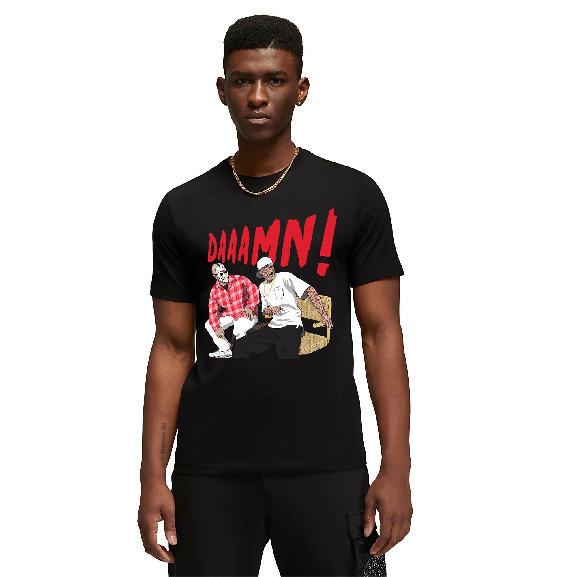 Daaamn Match Jordan 6 Retro Red Oreo Unisex T-Shirt Daaamn Match Jordan 6 Retro Red Oreo Unisex T-Shirt