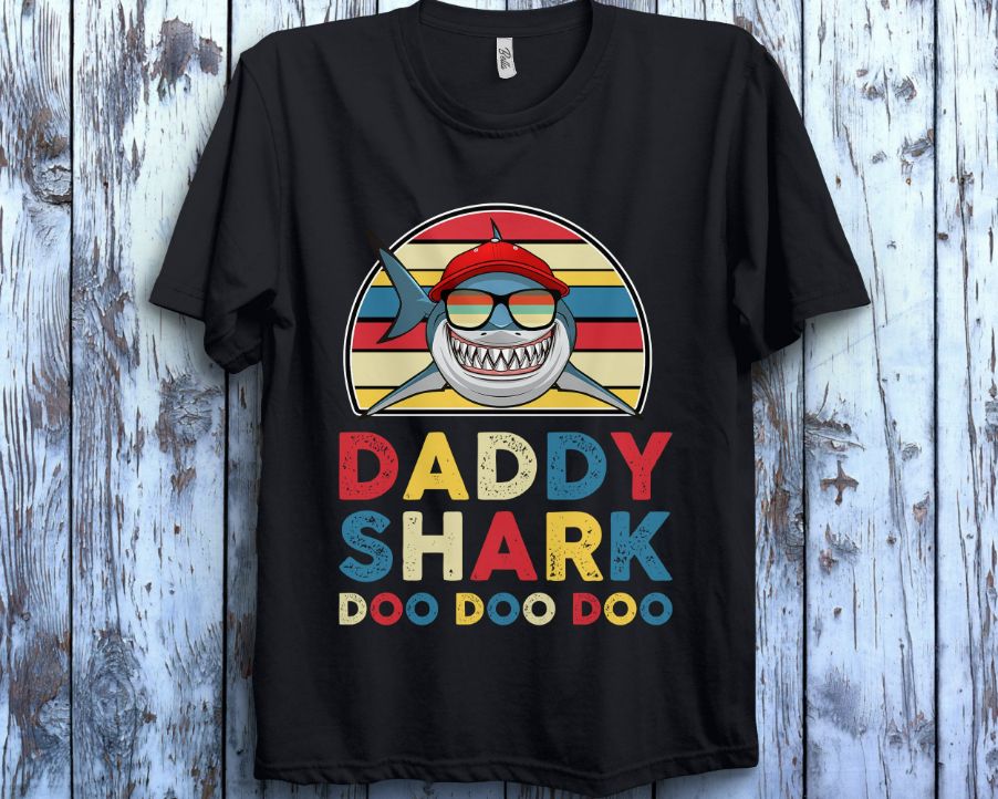 Daddy Shark Doo Doo Doo Fathers Day Unisex Gift T-Shirt Daddy Shark Doo Doo Doo Fathers Day Unisex Gift T-Shirt