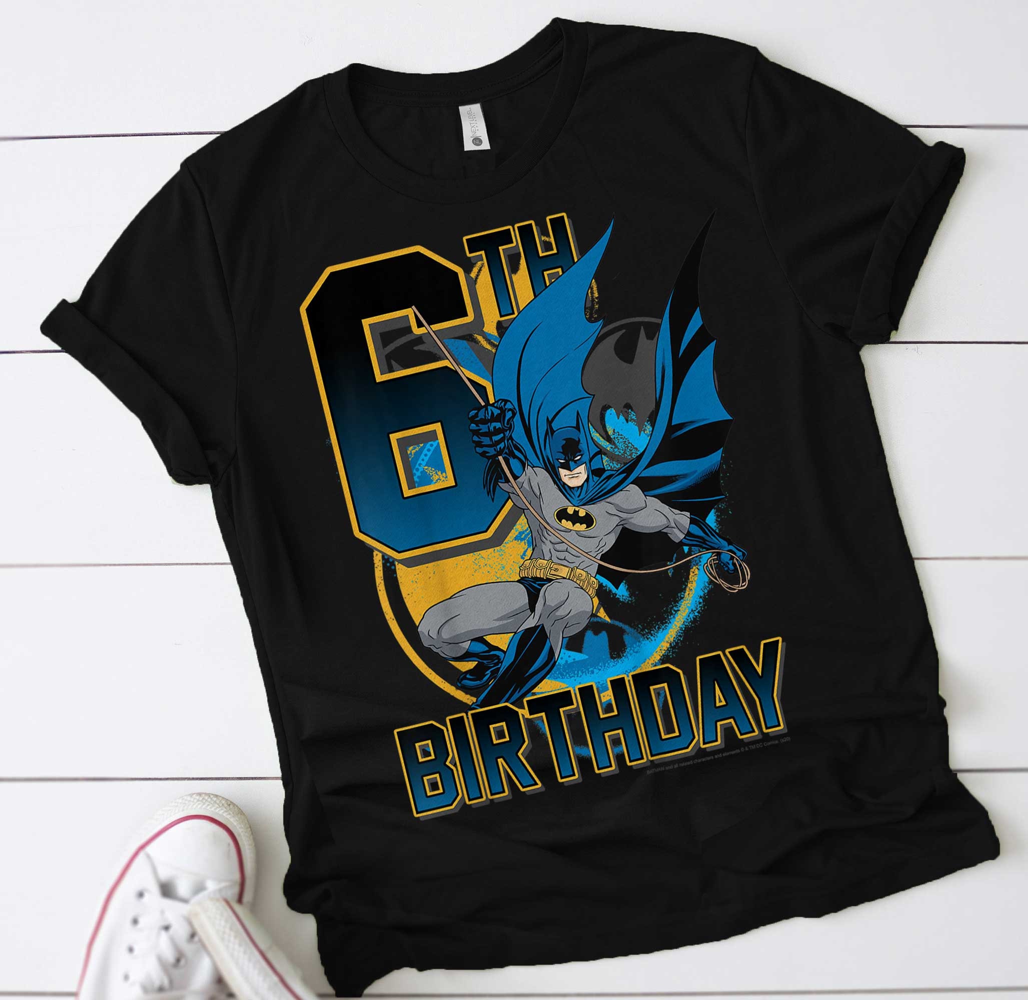 Dc Comics Batman Superhero Action Shot 6th Birthday Dc Comics Superhero Batman Unisex T-Shirt Dc Comics Batman Superhero Action Shot 6th Birthday Dc Comics Superhero Batman Unisex T-Shirt