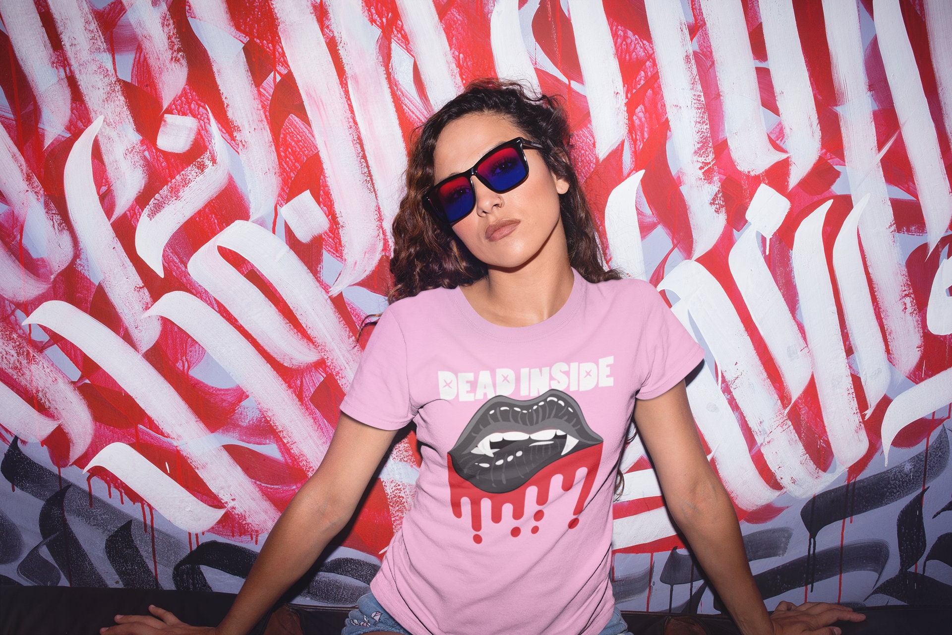 Dead Inside Scary Lip Unisex T-Shirt Dead Inside Scary Lip Unisex T-Shirt