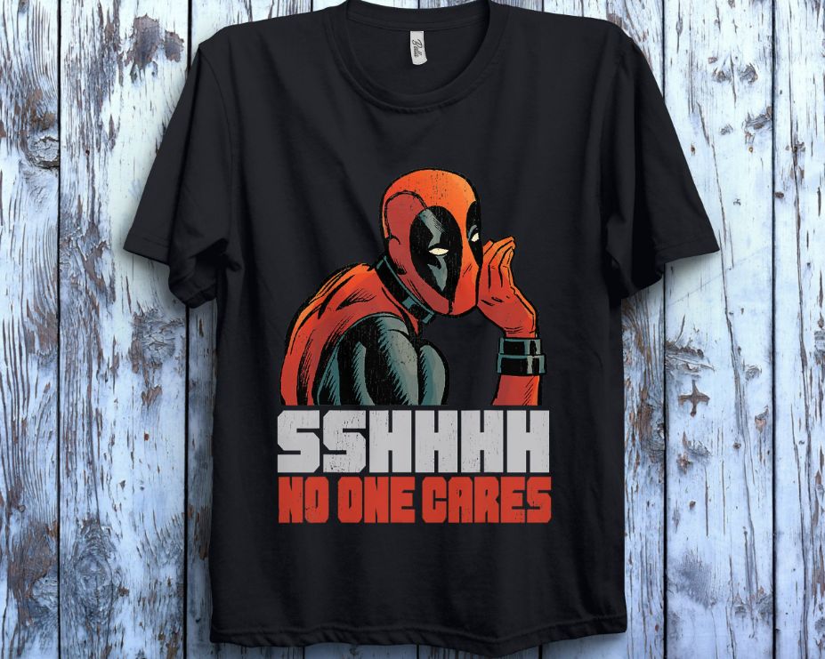 Deadpool Funny Noone Cares Super Heroes T-Shirt Deadpool Funny Noone Cares Super Heroes T-Shirt