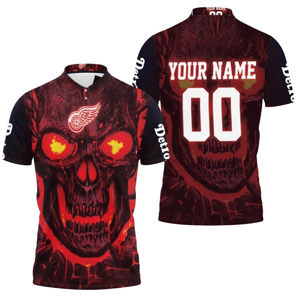Detroit Red Wings Skull Magma Personalized Polo Shirt All Over Print Shirt 3d T-shirt Detroit Red Wings Skull Magma Personalized Polo Shirt All Over Print Shirt 3d T-shirt