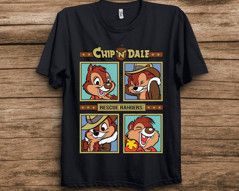 Disney Chip and Dale Rescue Rangers Squares T-Shirt Disney Chip and Dale Rescue Rangers Squares T-Shirt