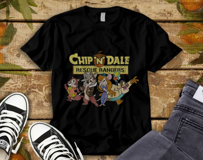 Disney Chip N Dale Goofy Group Rescue T-Shirt Disney Chip N Dale Goofy Group Rescue T-Shirt