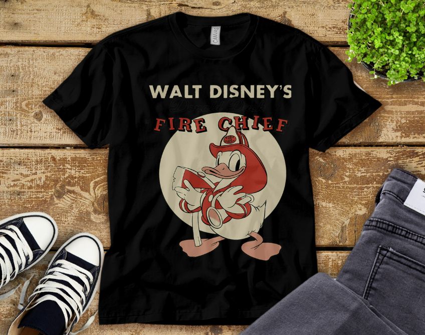 Disney Donald Duck Fire Chief T-Shirt Disney Donald Duck Fire Chief T-Shirt