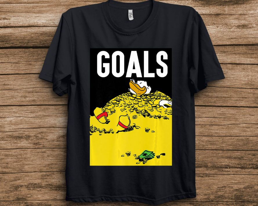 Disney Ducktales Scrooge McDuck Goals T-Shirt Disney Ducktales Scrooge McDuck Goals T-Shirt