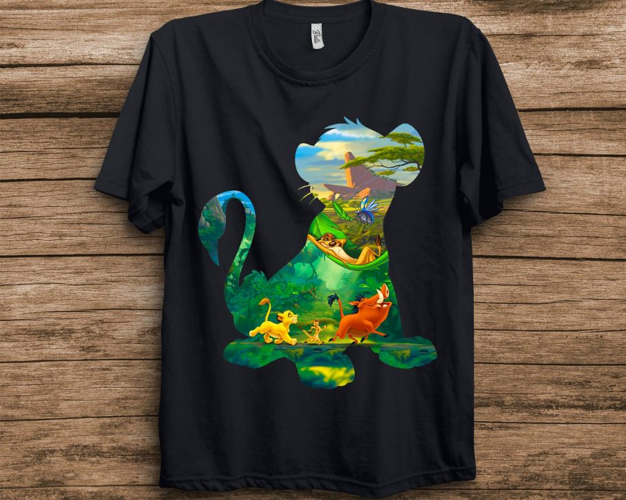 Disney Lion King Simba Silhouette Graphic T-Shirt Disney Lion King Simba Silhouette Graphic T-Shirt