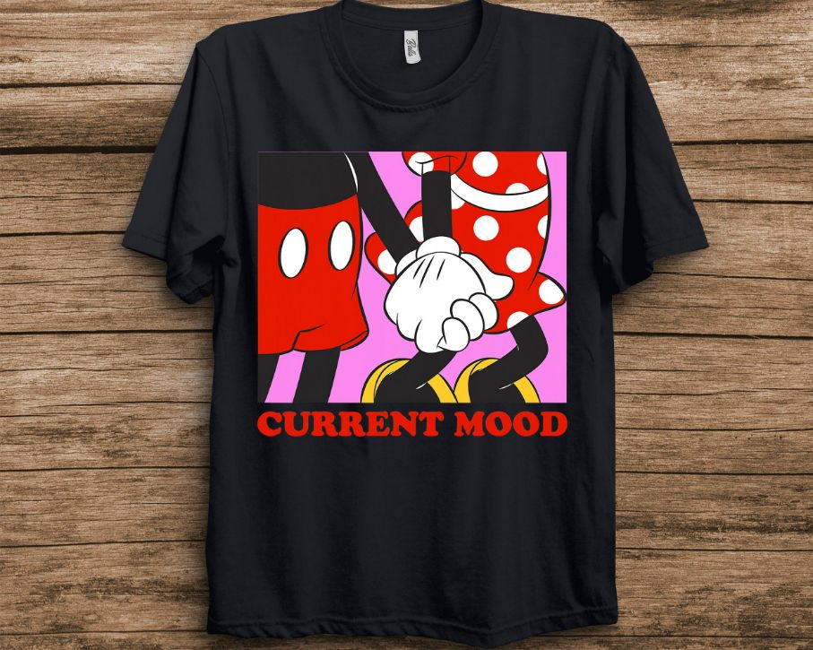 Disney Mickey And Friends Mickey Minnie Current Mood T-Shirt Disney Mickey And Friends Mickey Minnie Current Mood T-Shirt