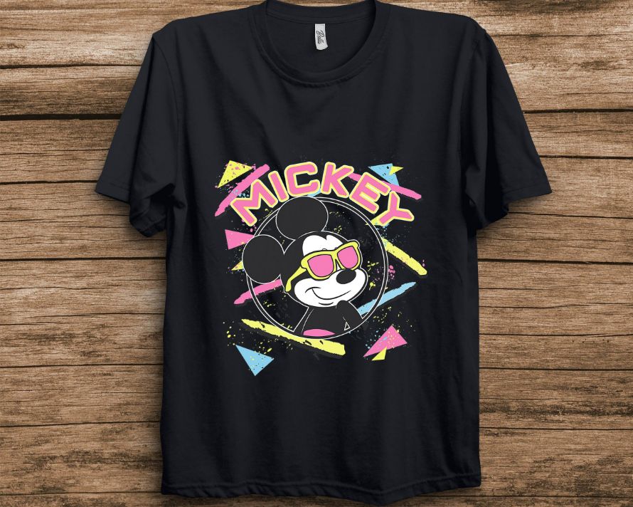 Disney Mickey And Friends Mickey Mouse 90s Portrait T-Shirt Disney Mickey And Friends Mickey Mouse 90s Portrait T-Shirt