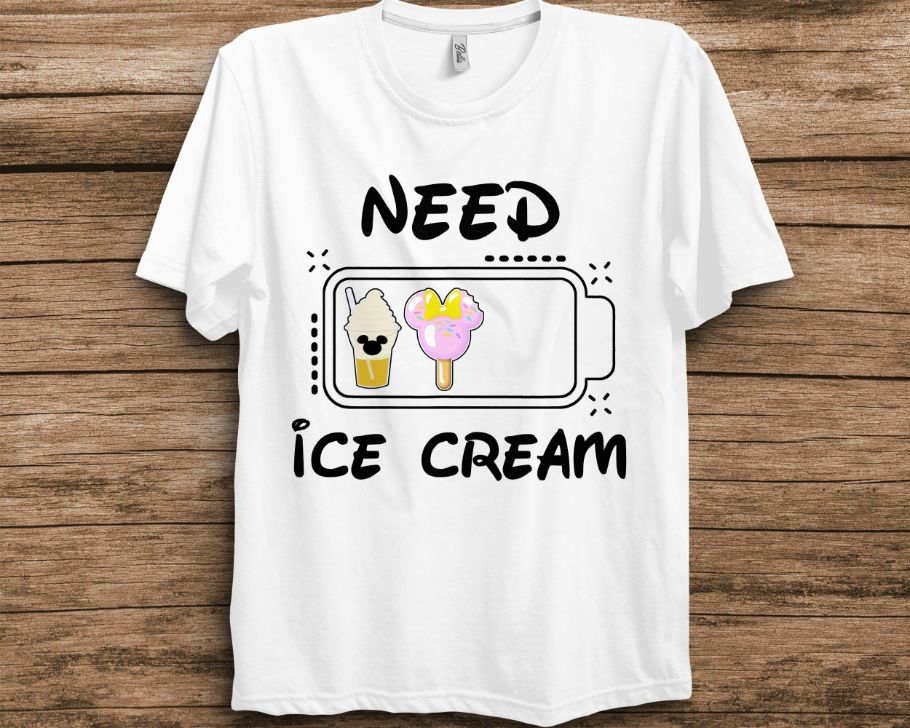 Disney Mickey Need Ice Cream Shirt Disney Vacation T-Shirt Disney Mickey Need Ice Cream Shirt Disney Vacation T-Shirt