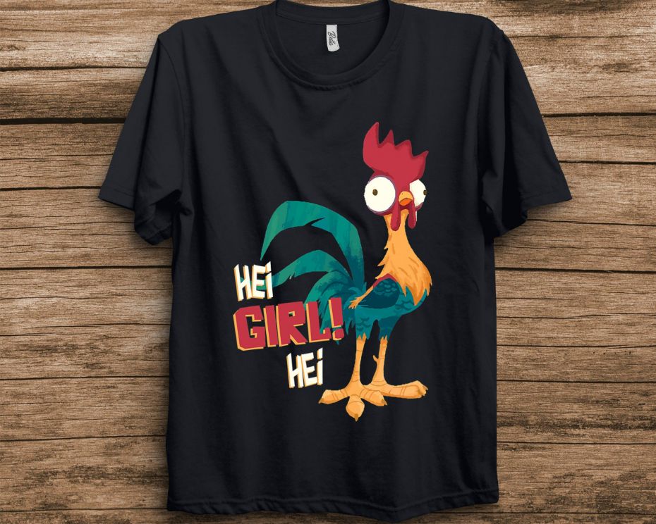Disney Moana Hei Hei Chicken Hei Girl Hei T-Shirt Disney Moana Hei Hei Chicken Hei Girl Hei T-Shirt