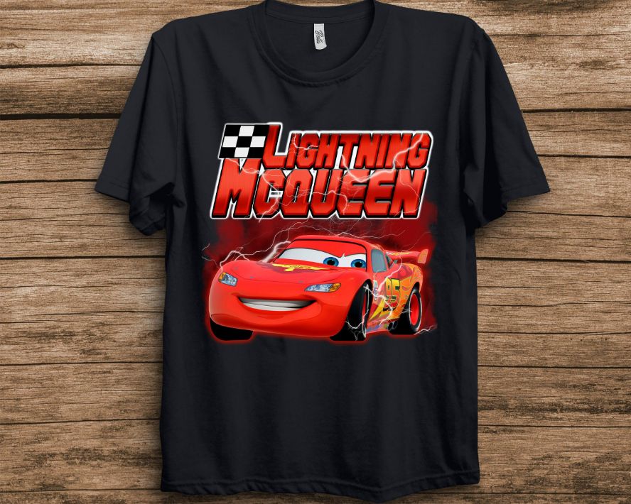 Disney Pixar Cars Lightning MC Queen Portrait T-Shirt Disney Pixar Cars Lightning MC Queen Portrait T-Shirt