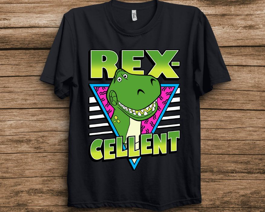 Disney Pixar Toy Story 4 Retro Rex-cellent Portrait Unisex T-Shirt Disney Pixar Toy Story 4 Retro Rex-cellent Portrait Unisex T-Shirt