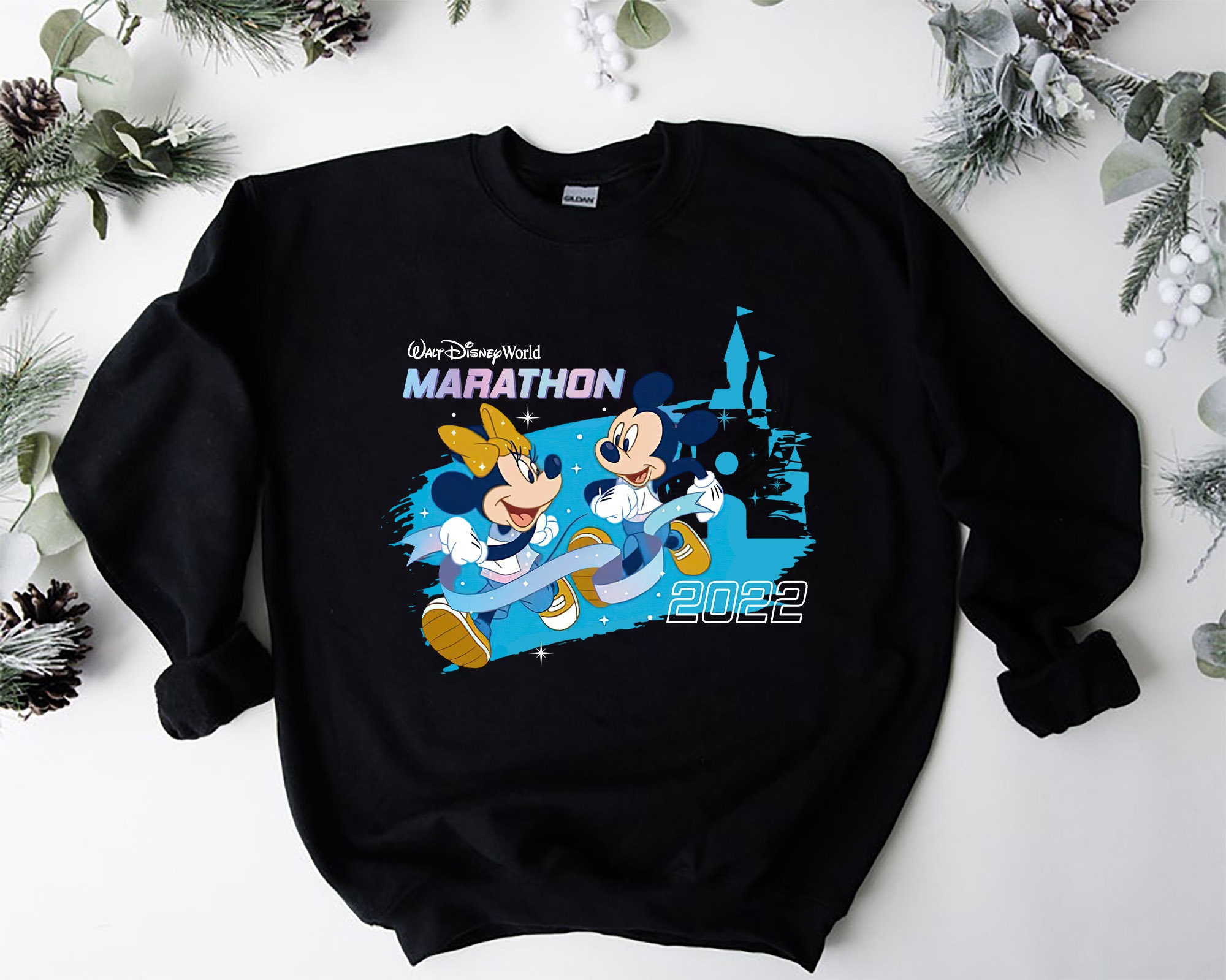Disney Running Mickey Ears Unisex Sweatshirt Disney Running Mickey Ears Unisex Sweatshirt