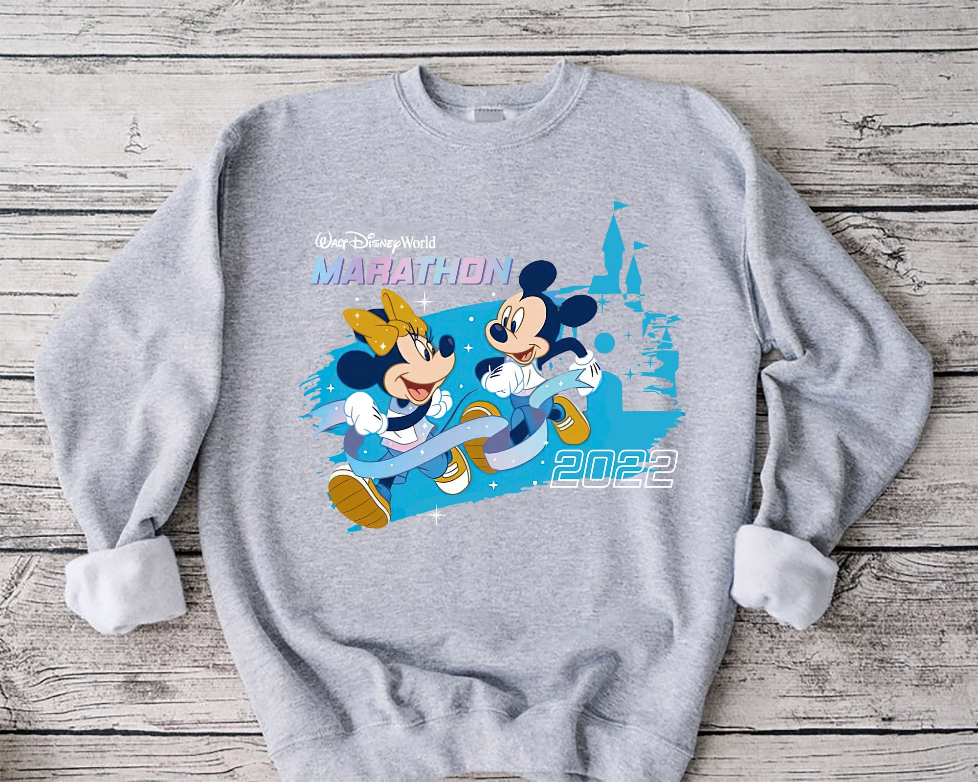 Disney Running Mickey Ears Unisex Sweatshirt Disney Running Mickey Ears Unisex Sweatshirt