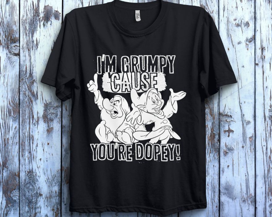Disney Snow White Grumpy Cause Youre Dopey Graphic T-Shirt Disney Snow White Grumpy Cause Youre Dopey Graphic T-Shirt
