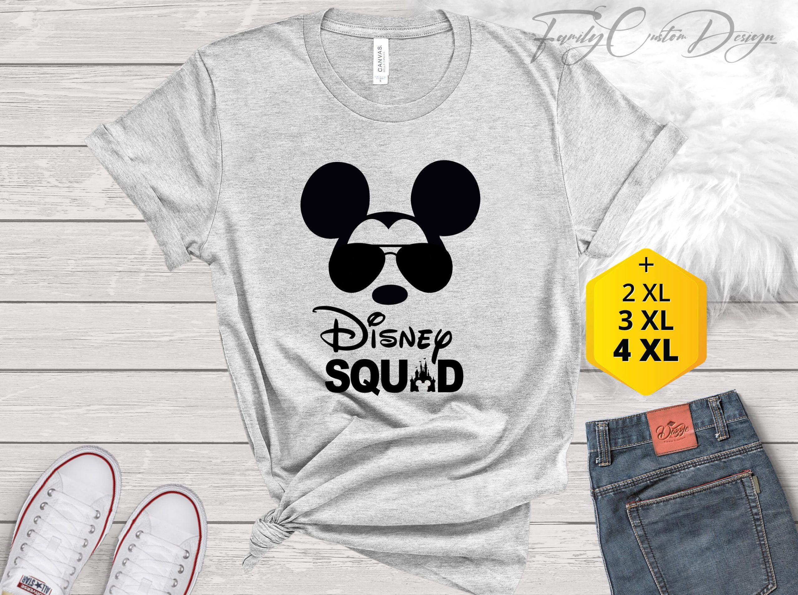 Disney Squad Mickey Black Glass Unisex T-Shirt Disney Squad Mickey Black Glass Unisex T-Shirt