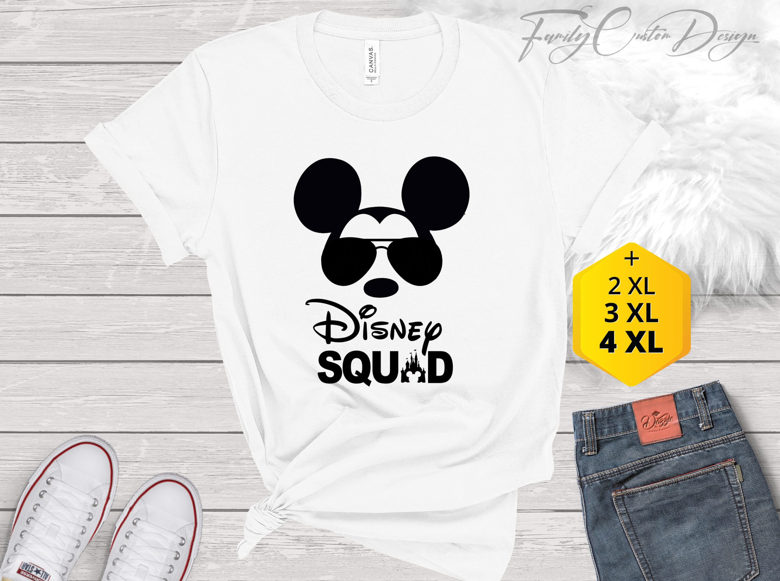 Disney Squad Mickey Black Glass Unisex T-Shirt Disney Squad Mickey Black Glass Unisex T-Shirt