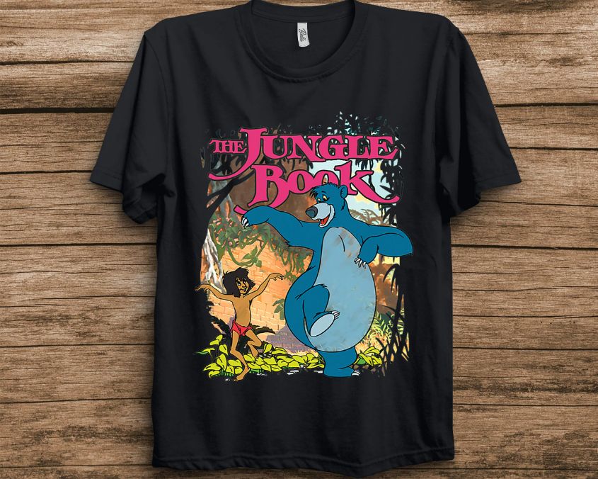 Disney The Jungle Book Mowgli Baloo Dancing Friends Unisex T-Shirt Disney The Jungle Book Mowgli Baloo Dancing Friends Unisex T-Shirt
