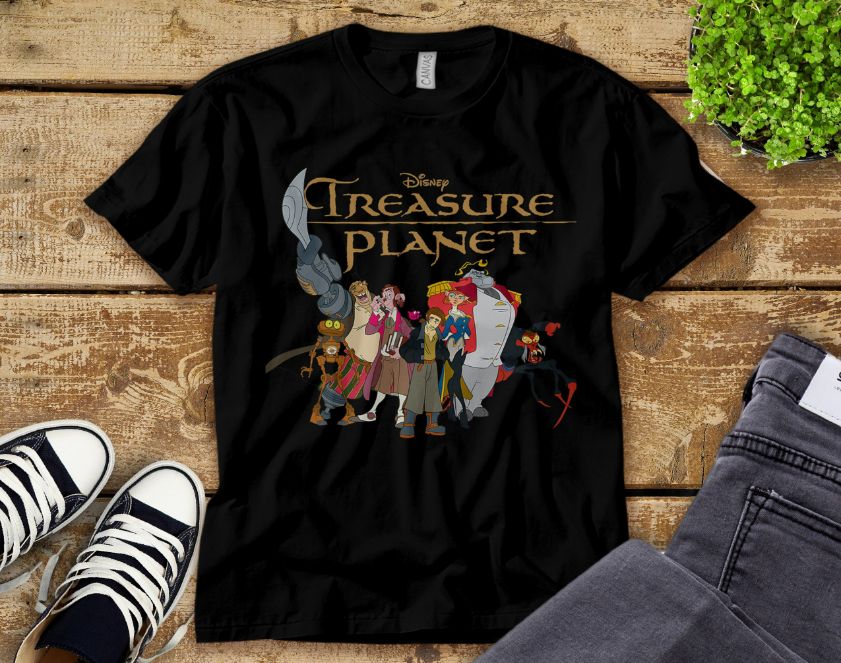 Disney Treasure Planet Logo and Characters T-Shirt Disney Treasure Planet Logo and Characters T-Shirt