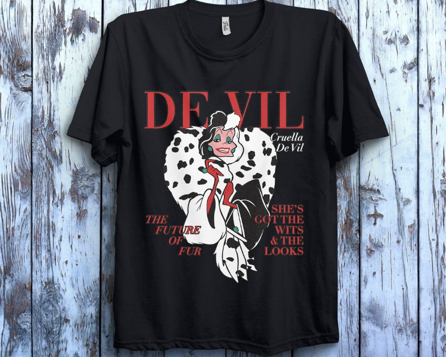 Disney Villains Cruella De Vil Magazine Cover Unisex Gift T-Shirt Disney Villains Cruella De Vil Magazine Cover Unisex Gift T-Shirt